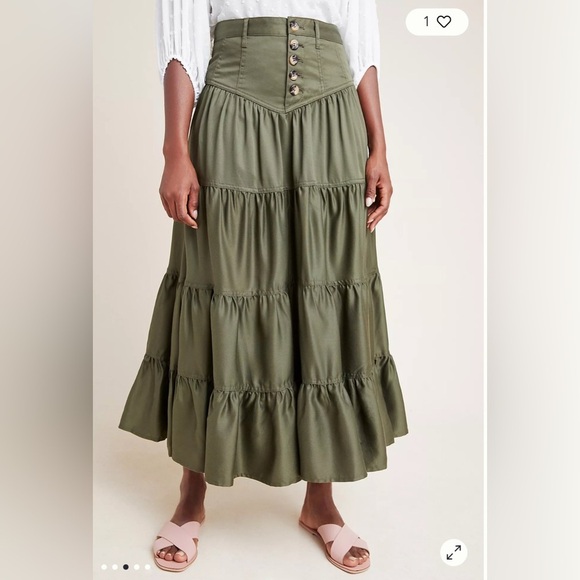 Maeve Lainey Tiered Maxi Skirt size 4 - Picture 16 of 16